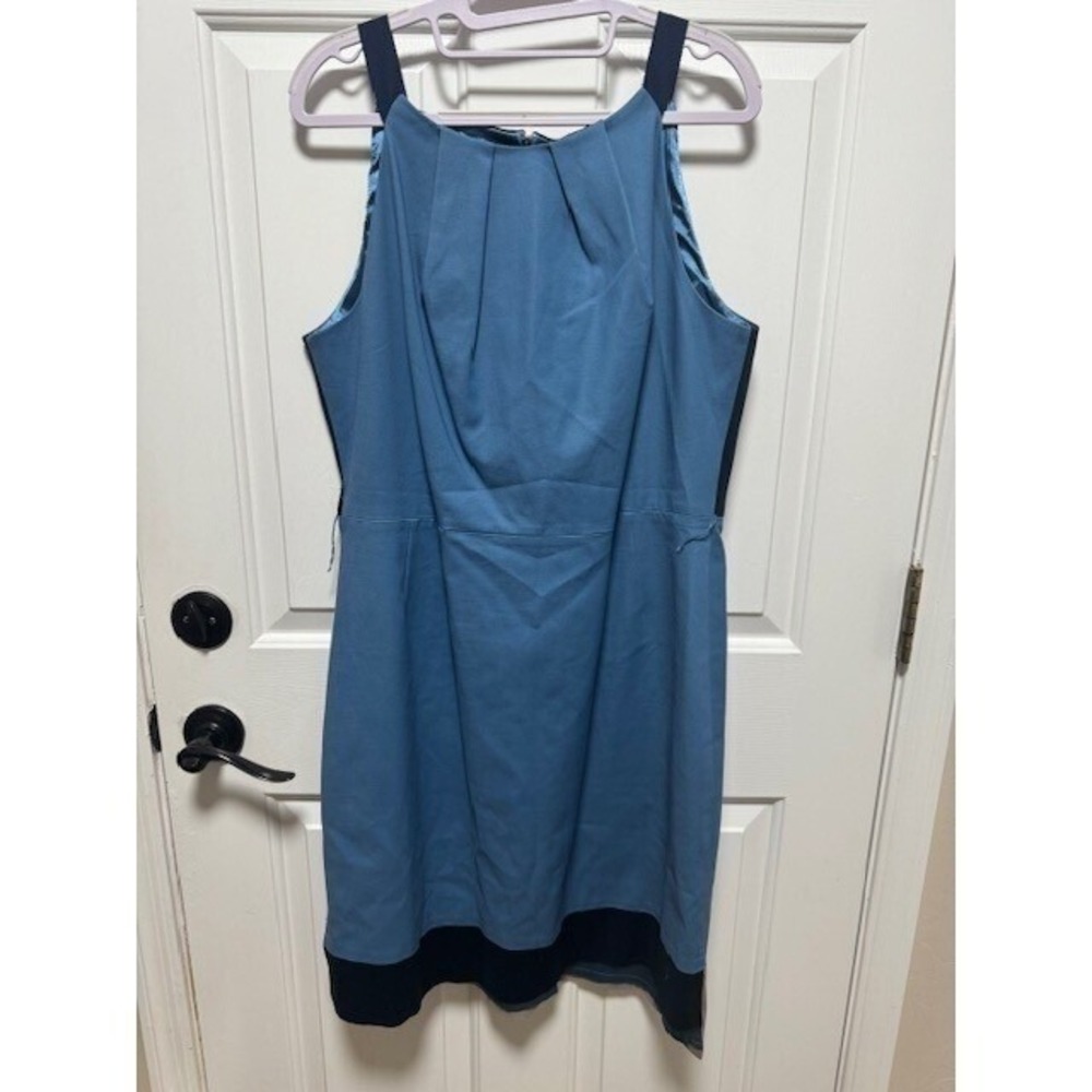 New T Tahari Corrina bluebell colorblock sheath dress size 16